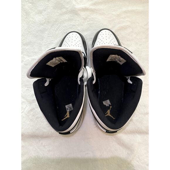 MENS JORDAN 1 MID PATENT SE 'BLACK GOLD' Sz 11 - Picture 4 of 7